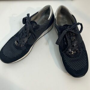 Ara Blue Gray Sliver Sneakers 7.5